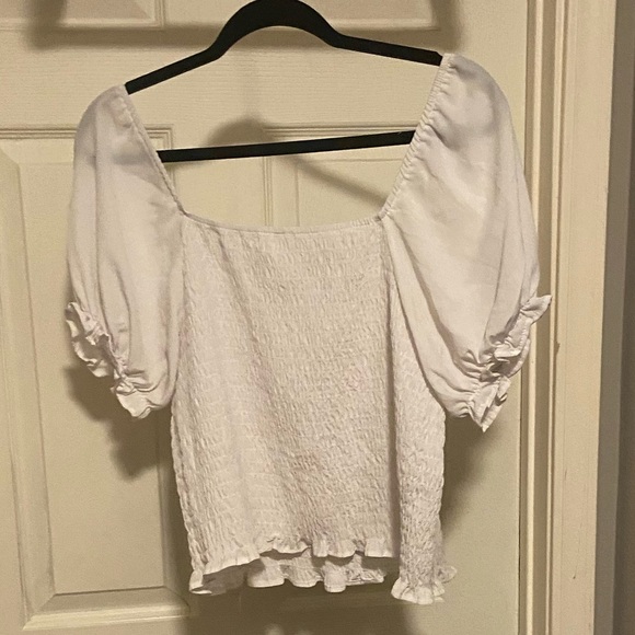 White Cropped Blouse by: No Boundaries - Picture 6 of 6